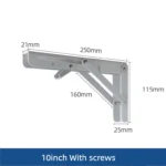 Triangular Wall Mounted Shelf Bracket with Support Hardware Fittings - Image 6
