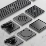 Modern Black Gray Slivery Bathroom Shower Accessories Brass 4 Inch Anti Odor SUS 304 316 Stainless Steel Floor Drain