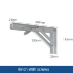 Triangular Wall Mounted Shelf Bracket with Support Hardware Fittings - Image 5