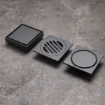 Modern Black Gray Slivery Bathroom Shower Accessories Brass 4 Inch Anti Odor SUS 304 316 Stainless Steel Floor Drain - Image 2