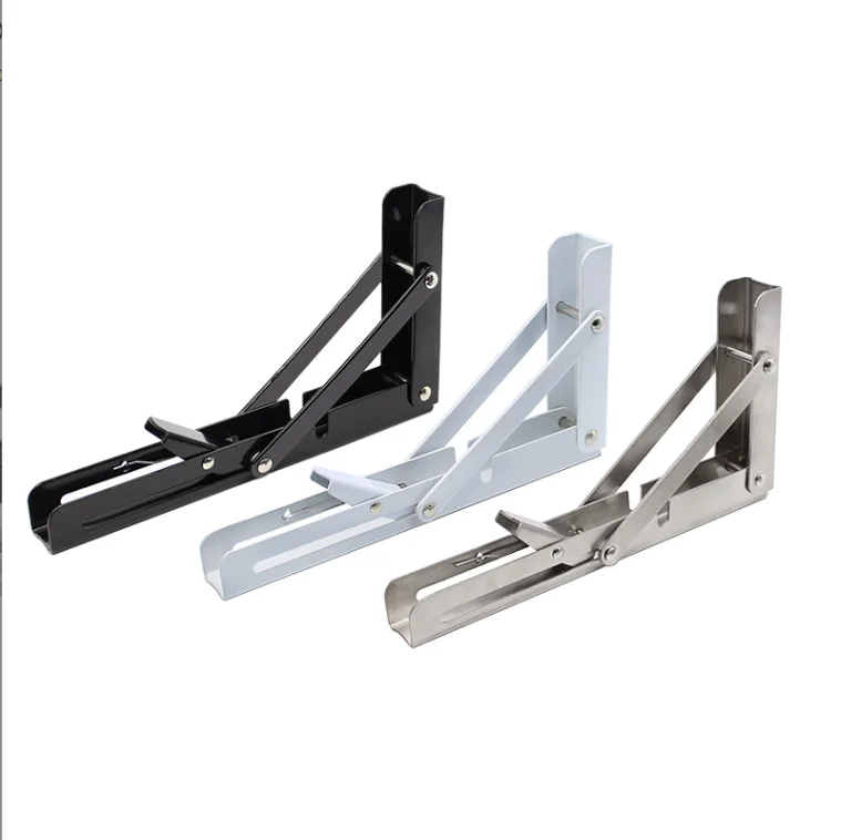 Haef23badac8d49529b7f2dde0b914998V.webp Triangular Wall Mounted Shelf Bracket with Support Hardware Fittings - Image 1