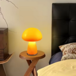 Mushroom Table Lamp Led Touch Bedroom Decorative Table Lamp-Orange